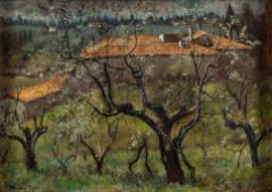 WITHDRAWN Marjorie Croft [19/20th Century] - Olive Trees near Florence,:- signed bottom left,