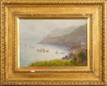 Kenneth J M Teesdale [19/20th Century]- Fishing fleet leaving harbour; Sheltered harbour,:- a pair,