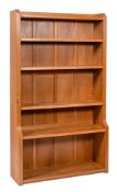 Workshop of Robert 'Mouseman' Thompson (Kilburn), an English oak 6' open bookcase,