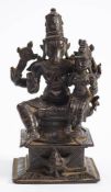 An Indian bronze model of Varaha: representing the third avatara of Vishnu,