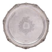 A George V silver salver, maker Alexander Clark Manufacturing Co, Sheffield,