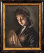 Manner of Godfried Shalken [19th Century]- A woman in candlelight, bust-length.