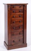 A Victorian mahogany Wellington chest, second half 19th century,