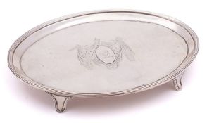 A George III teapot stand, maker John Hutson, London, 1792: crested,