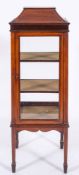 An Edwardian mahogany and glazed vitrine, early 20th century,: with square section pagoda top,