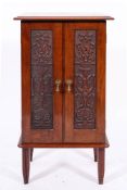 A Victorian mahogany music cabinet, late 19th century,