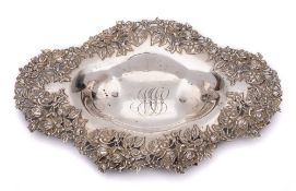 An American Sterling silver dish, maker Hennegen, Bates & Co, 1898, stamped Sterling: monogrammed,