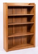 Workshop of Robert 'Mouseman' Thompson (Kilburn), an English oak 4' open bookcase,