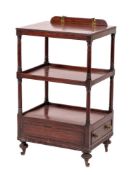 A Regency mahogany library whatnot, circa 1815,