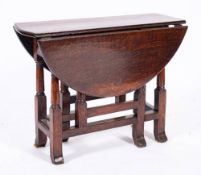 A Jacobean oak gateleg table, late 17th century,