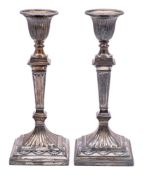 A pair of Victorian silver candlesticks, maker Hawksworth Eyre & Co Ltd, Sheffield,