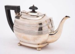 A George V batchelor's silver teapot, maker Harrison Brothers & Howson, Sheffield,