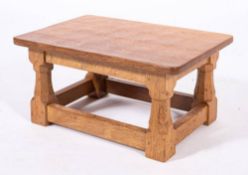 Workshop of Robert 'Mouseman' Thompson (Kilburn), an English oak low stool,
