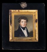 William Bone [fl.1827-1851]- A miniature portrait of a young man, said to be Anthony G. Golding Esq.