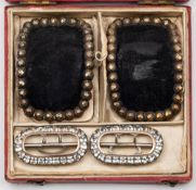 A pair of George IV silver shoe buckles, maker Charles Rawlings, London,