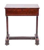 A George IV mahogany sewing table, circa 1825,