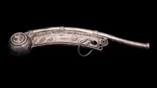 A George III silver Bosun's whistle, maker William Weston, London,