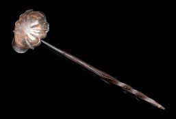 A George III silver toddy ladle, maker Nathaniel Appleton & Ann Smith, London,