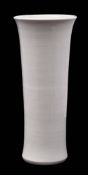A large Chinese anhua-decorated blanc-de-Chine sleeve vase: with flared rim,