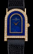 Baume & Mercier, an 18 carat gold lapis lazuli and diamond wristwatch,: numbered 37837 984 360,