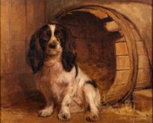 Samuel Fulton [1855-1941]- Spaniel,:- signed bottom right oil on canvas, 40 x 50cm.
