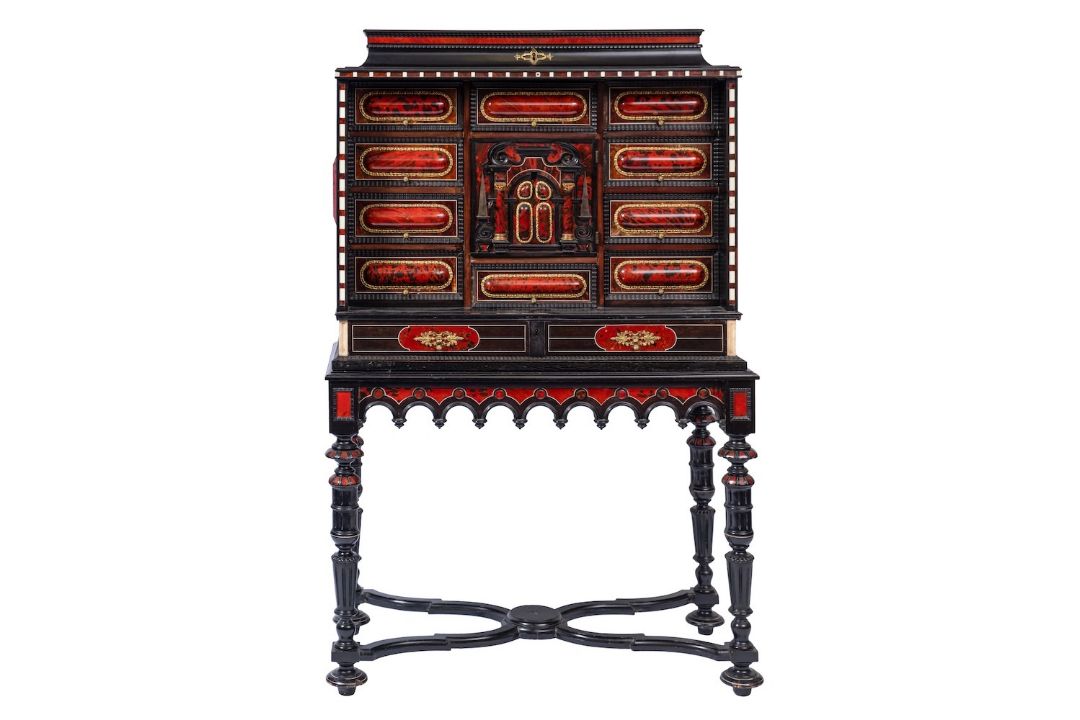 A 19th Century Flemish simulated scarlet tortoiseshell, - Image 3 of 4