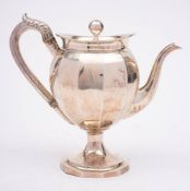 A George III silver pedestal coffee pot, maker John Robins, London,