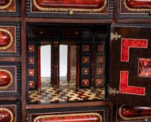 A 19th Century Flemish simulated scarlet tortoiseshell,