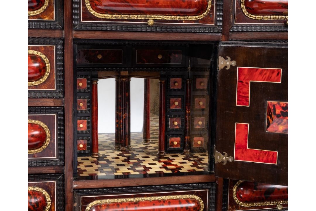 A 19th Century Flemish simulated scarlet tortoiseshell, - Image 1 of 4
