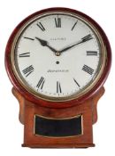 Allport, Birmingham a mahogany drop-dial wall clock: the eight-day duration,