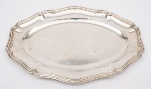 An Austro-Hungarian silver serving tray,
