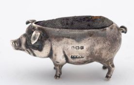 An Edward VII silver novelty pin cushion, maker Cornelius Saunders & Frank Shepherd, Birmingham,