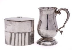 An Edward VII silver mug, maker's mark worn, Birmingham, 1904: of baluster form,