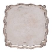 A George V silver salver, maker Walker & Hall, Sheffield, 1912,
