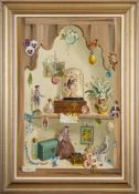 * Deborah Jones [1921-2012]- The Alcove Cabinet,:- signed and dated bottom left oil on canvas,