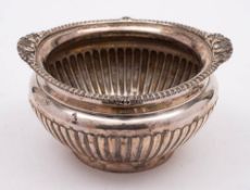 A Victorian silver sugar bowl, maker Walter & John Barnard, London, 1895: of circular outline,