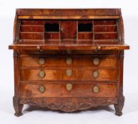 A French mahogany bureau à cylindre, second quarter 19th century,