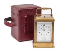 A French carriage clock retailed by Frodsham,