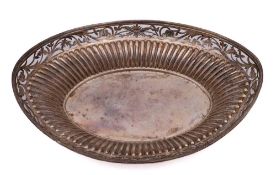 A Victorian silver bread basket, maker Henry Wilkinson & Co, London,