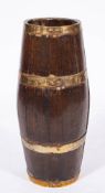 A Victorian brass bound oak stick stand, second half 19th century,