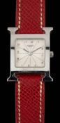 WITHDRAWN Hermes, H watch, a stainless steel wristwatch,: HH1.