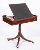 A late George III mahogany writing or draughtsman's table, early 19th century,