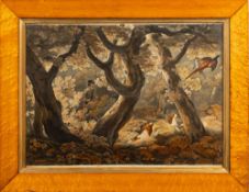 PHEASANT SHOOTING : hand coloured aquatint, engraved by Nichols & (another), after P.