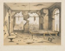 SIEGE OF LUCKNOW : 15 tinted lithograph prints on 12 sheets by Clifford Henry Mecham,