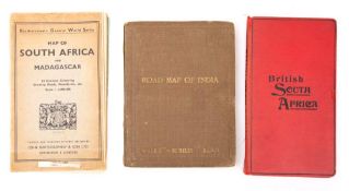 PHILIP'S Library Map of British South Africa : large folding coloured map mounted on linen.