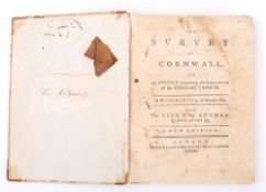 CAREW, Richard - The Survey of Cornwall : cont.