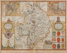 SPEED, John - Worcestershire Described : hand coloured map, size : 510 x 385 mm,