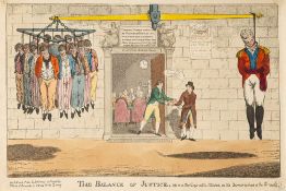 CARICATURES / POLITICAL CARTOONS : contemporary hand coloured etching ... 