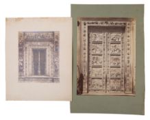 TWO PRINTS OF CATHEDRAL DOORWAYS,