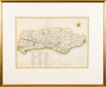 CARY, John, Map of Sussex:, hand coloured, Circa 1805.